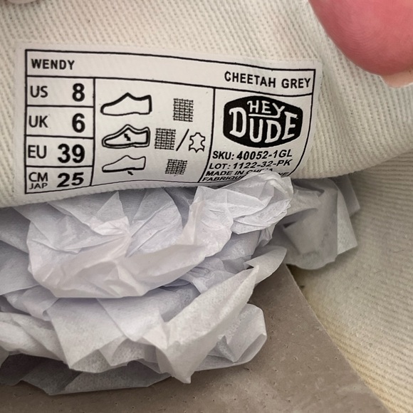 Hey Dude Wendy slip on shoes cheetah dark grey NEW 8 - Picture 8 of 10